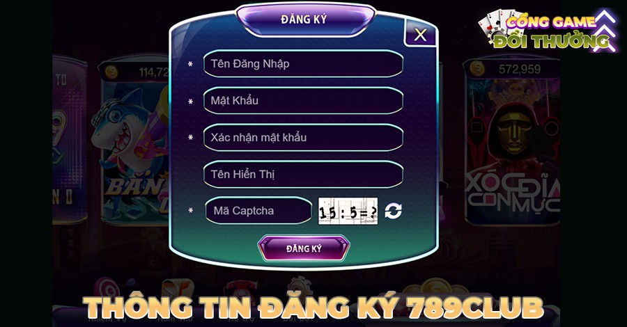 Mẫu thông tin đăng ký 789club